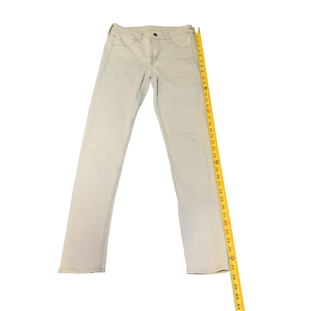 &Denim Skinny Ankle Regular Waist Jeans Women's 27 Blue Mid Rise Light Wash